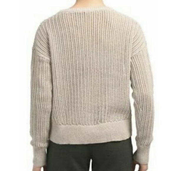 Theory Arshan Open Knit Pullover Sweater in Oatmeal Size L - Picture 2 of 13